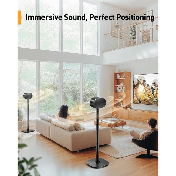 Perlegear Speaker Stand for Sonos Era 300, Adjustable Height 33”-42”, Sonos Era - Picture 6 of 6